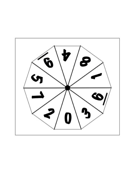 1 9 Spinner Printable