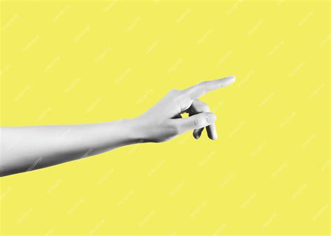1 finger yellow background, Man hand showing one finger on yellow background stock image