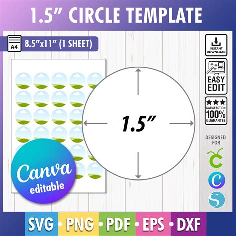 1.5 Inch Round Label Template