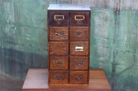 10 Drawer Card Catalogue Table