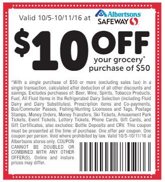10 Off 50 Safeway Coupon Printable