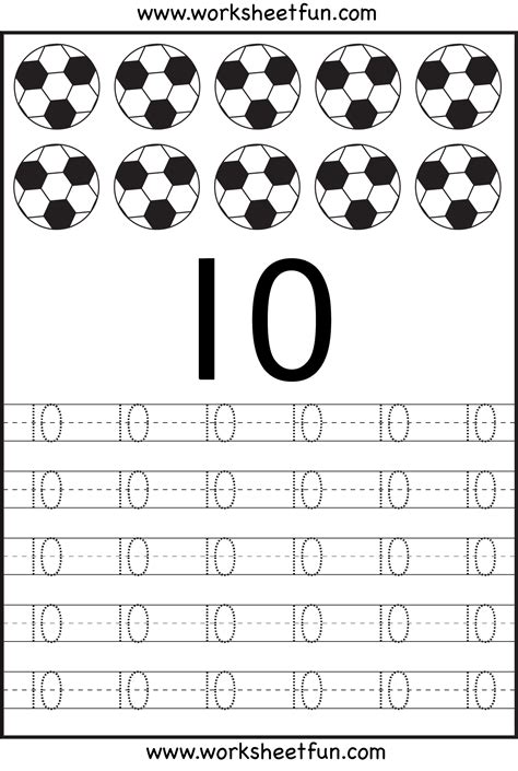 10 printable number tracing worksheets, Tracing numbers. Tracing number worksheets numbers writing worksheet megaworkbook preschool maths crayons set