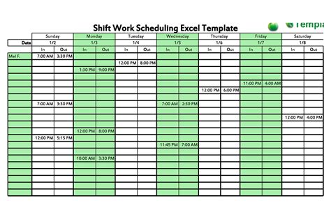 12 Hour Shift Work Schedules Templates