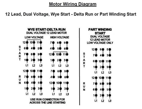 12 Lead Motor Delta Run Wiring Diagram