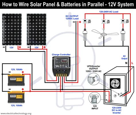 12 Volt Solar Battery Parallel Wiring Diagram