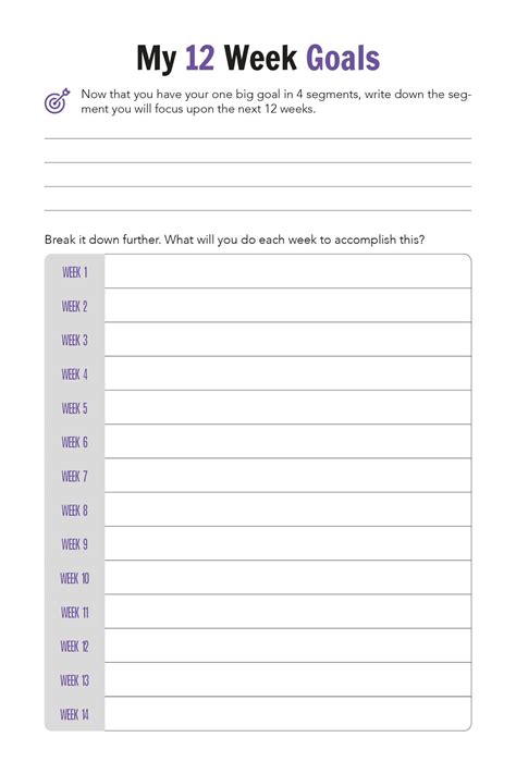 12 Week Planning Template