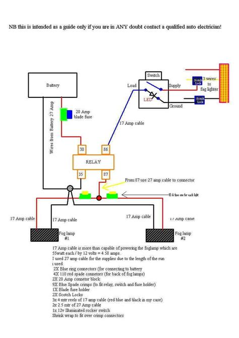 12 volt fog l wiring diagram schematic 