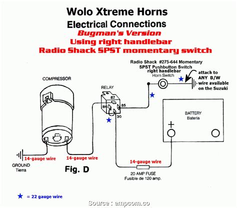 12v air horn wiring diagram 