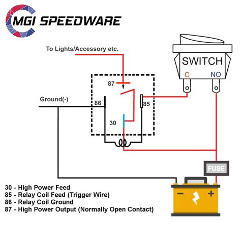 12v relay wiring diagram switched power 