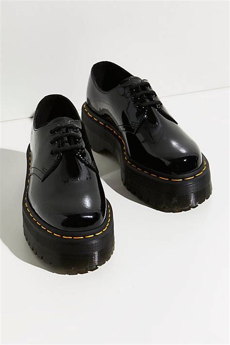 1461 patent leather platform oxford shoes