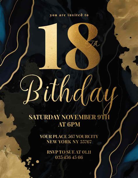 18th Party Invitation Templates Free