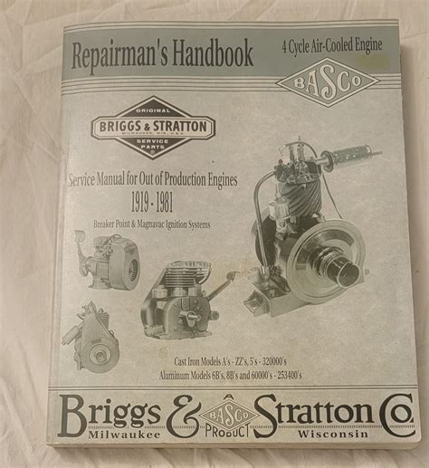 1919 To 1981 Briggs Stratton 4 Cycle Air Cooled Engines Workshop Service Repair Manual Download