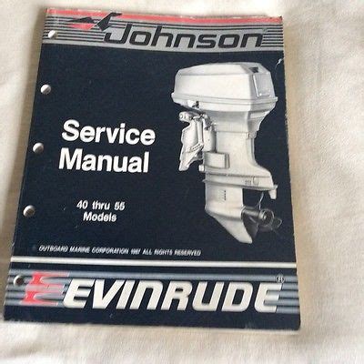 1956 1970 Johnson Evinrude 1 5hp 40hp Outboard Workshop Service Repair Manual