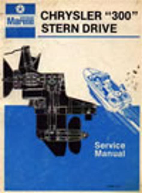 1960s 70s Chysler Marine Dana Stern Drive Io Service Manual