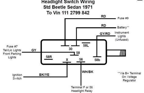 1964 Vw Headlight Switch Wiring