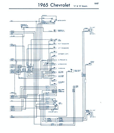 1965 Chevrolet Wiring Diagram Schematic Harness