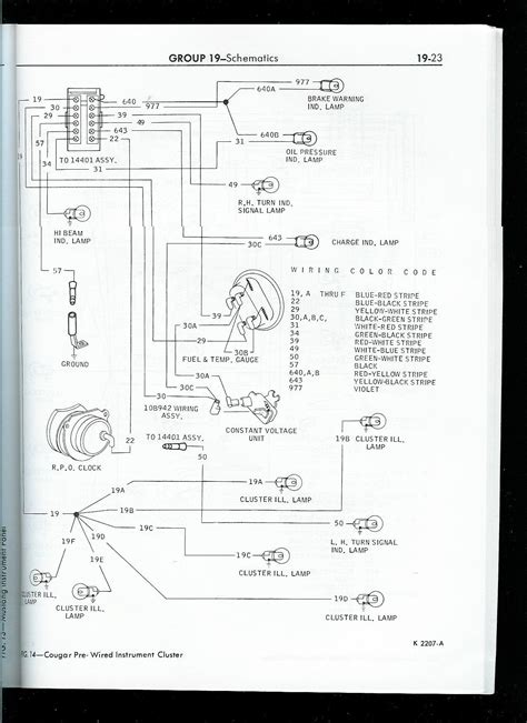 1967 Ford Mustang Instrument Cluster Wiring