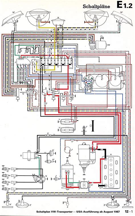 1968 vw bus wiring diagram 