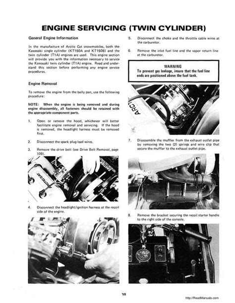 1971 1973 Arctic Cat Snowmobile Repair Manual