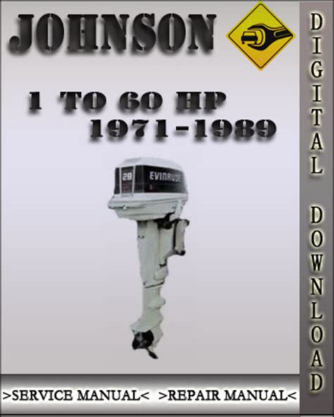 1971 1989 Johnson Evinrude Outboard 1hp 60hp Service Repair Manual Instant Download