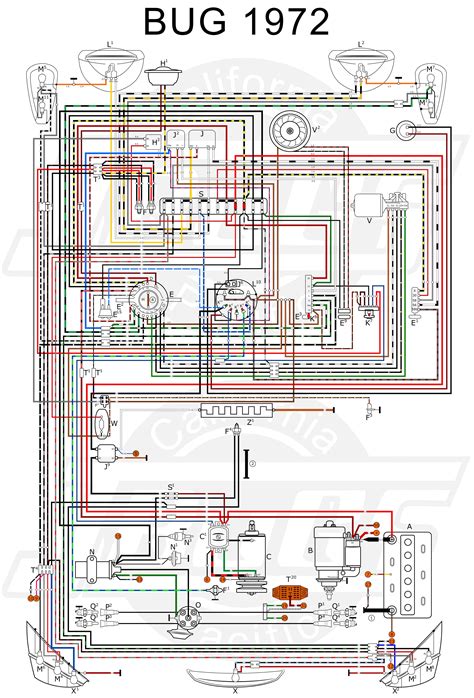 1972 beetle wiring diagram 