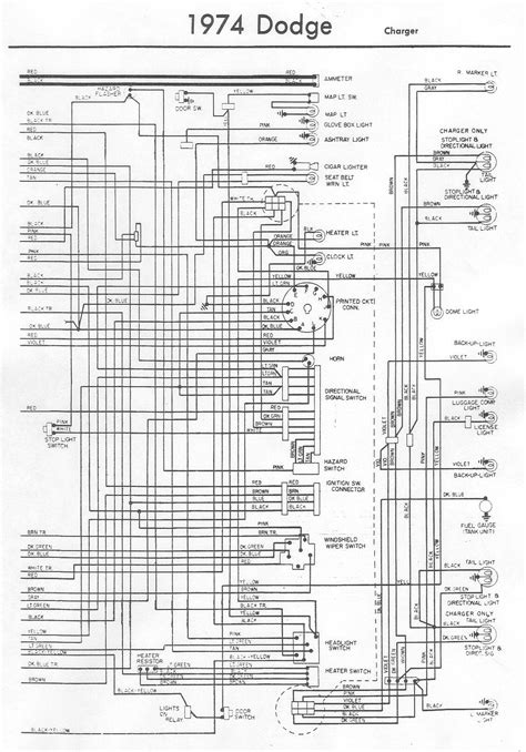 1974 dodge charger wiring diagrams 