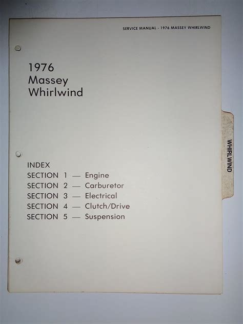 1976 Massey Whirlwind Workshop Service Repair Manual Download