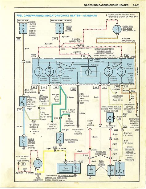 1976 wiring diagram manual chevelle el camino malibu monte carlo 