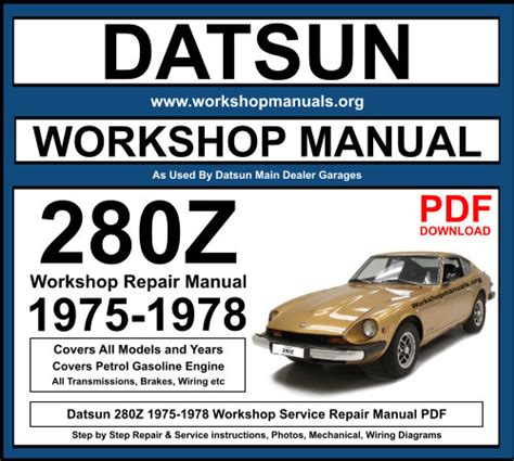 1977 Nissan Datsun 280z Worshop Service Manual