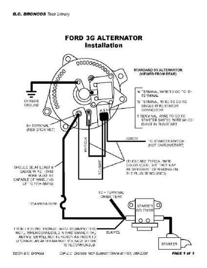 1978 ford alternator wiring 