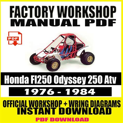 1980 1981 Honda Fl250 Odyssey Atv Service Repair Manual Instant Download