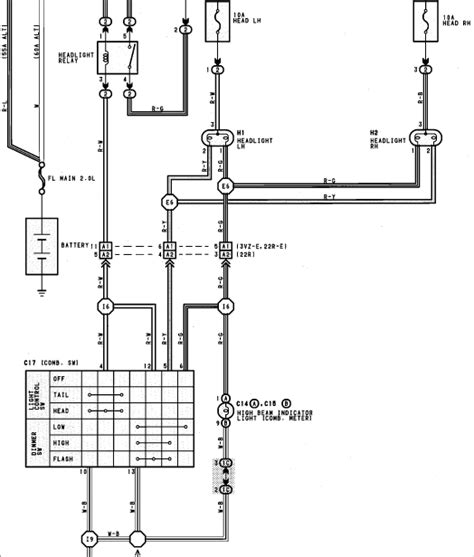 1980 toyota pickup headlight wiring diagram 