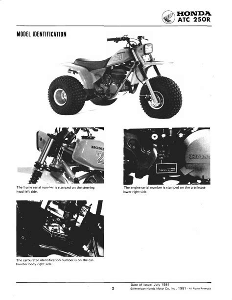 1981 1984 Honda 250r Atc Service Manual