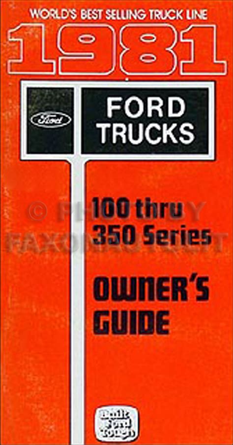 1981 Ford Truck Owners Manual