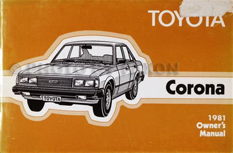 1981 Toyota Corona Free Owners Manual Onlin