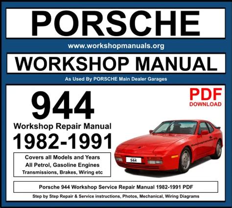 1982 1991 Porsche 944 Workshop Service Manual