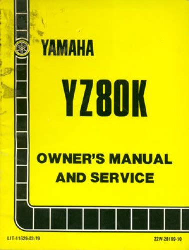 1983 Yamaha Yz80k Factory Service Manual