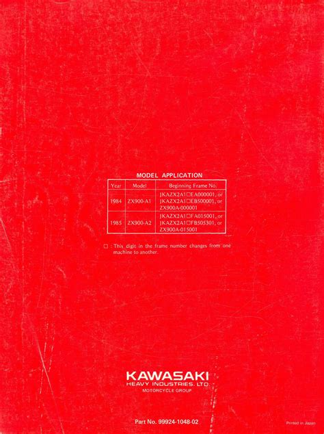 1984 1990 Kawasaki Zx900 Service Repair Manual Download 84 85 86 87 88 89 90