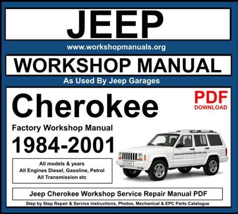 1984 2001 Jeep Cherokee Xj Workshop Service Manual