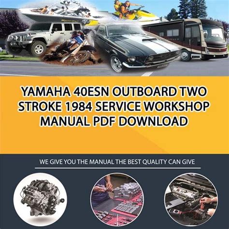 1984 Yamaha 40esn Outboard Service Repair Maintenance Manual Factory