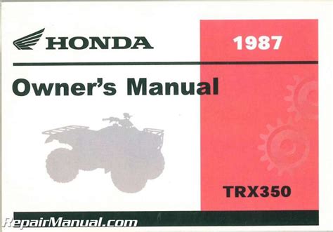 1986 1987 Honda Fourtrax 350 4x4 Service Repair Manual Trx350 Highly Detailed Fsm Pdf Preview