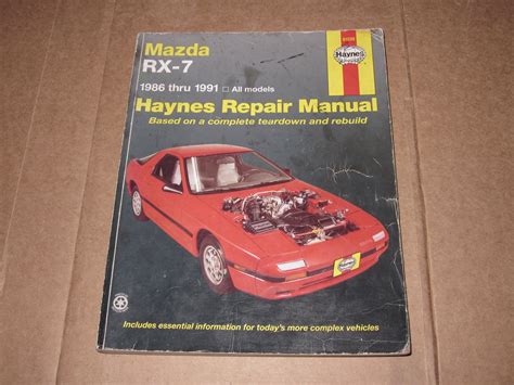 1986 1988 Mazda Rx7 Service Manual Instant Download 1987