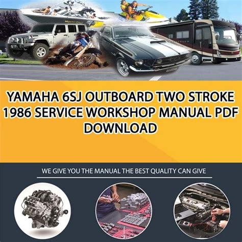 1986 Yamaha 6sj Outboard Service Repair Maintenance Manual Factory