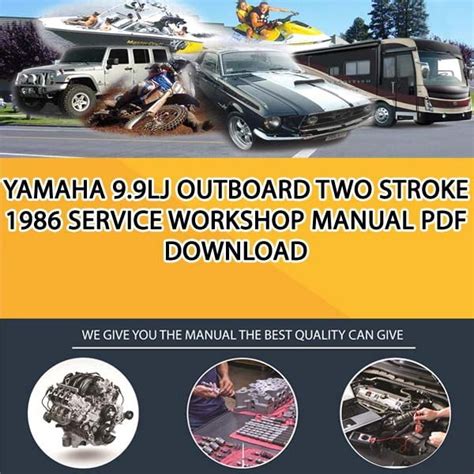 1986 Yamaha 9 9lj Outboard Service Repair Maintenance Manual Factory