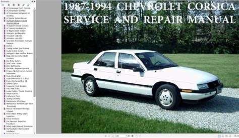 1987 1994 Corsica All Models Service And Repair Manual