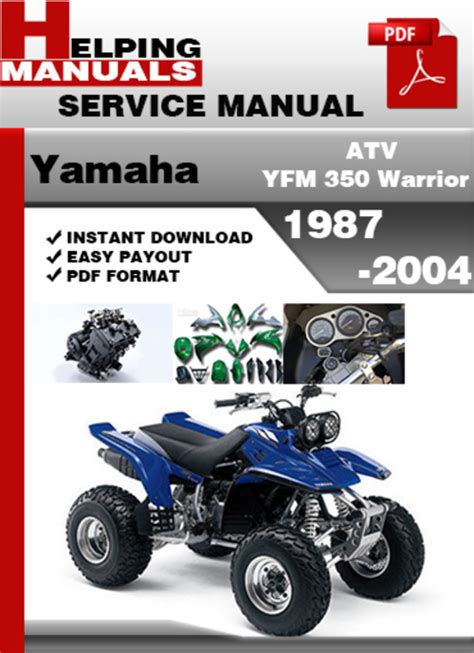 1987 2004 Yamaha Yfm350 Warrior Service Repair Manual Download