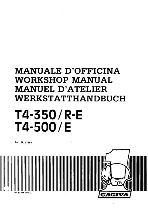 1987 Cagiva T4 350 500 Motorcycle Service Manual