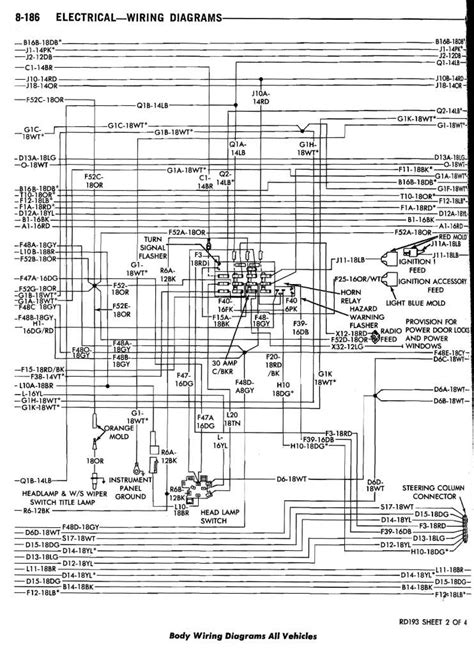 1987 Dodge W150 Wiring Diagram Schematic