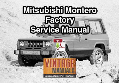 1987 Mitsubishi Montero Service Repair Manual