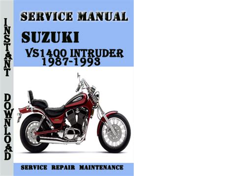 1987 Suzuki Vs 1400 Intruder Service Repair Manual Download